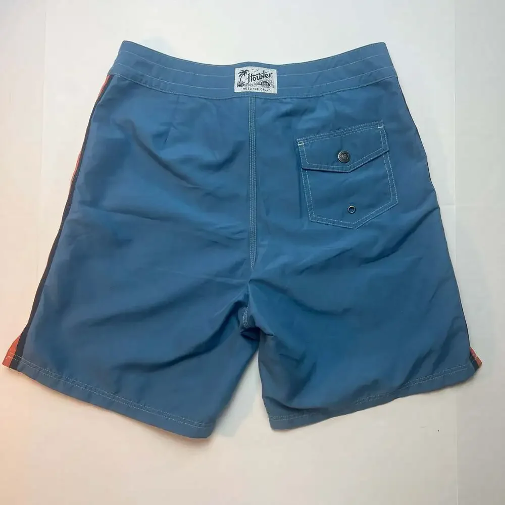 Howler Brothers Chandler Old School Boardshorts Beacon Blue Size 32